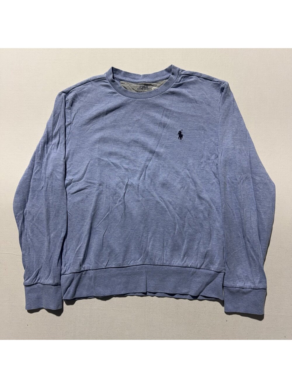 Polo Ralph Lauren Light Blue Heather Crewneck Long Sleeve Pullover